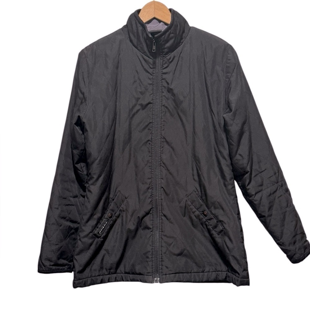 Prana Women’s Quilted Fleece Lined Black Jacket Size Medium